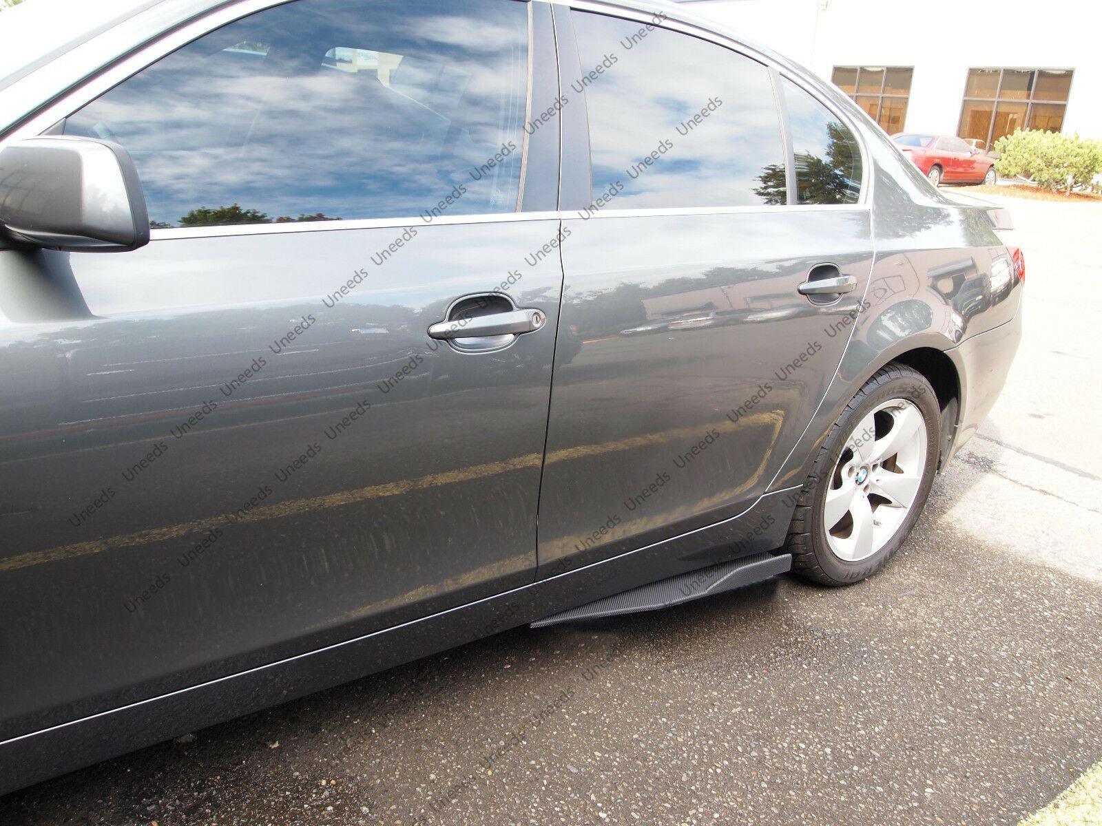 Universal Side Skirts Body Kit Rocker Panels Splitters Wings (Carbon Fiber Print) - Image 5