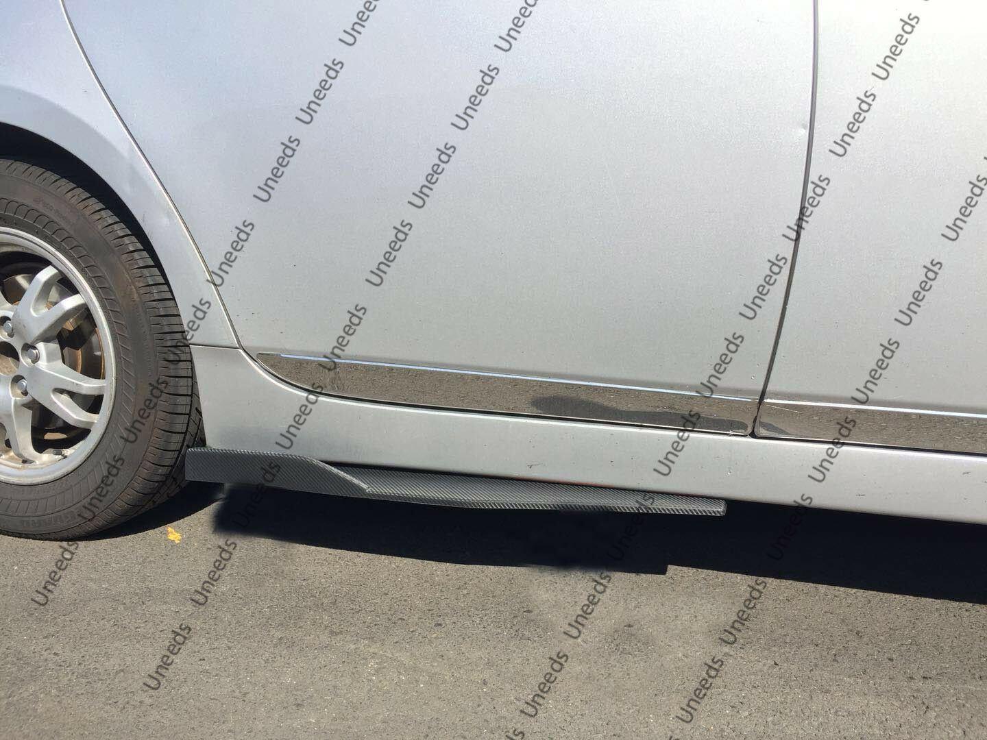 Universal Side Skirts Body Kit Rocker Panels Splitters Wings (Carbon Fiber Print) - Image 9