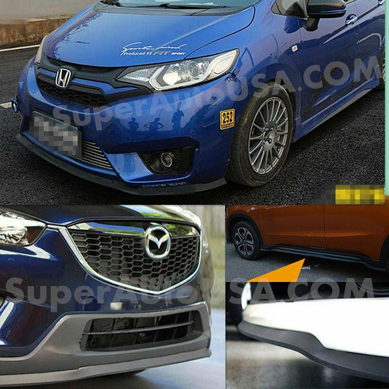Universal Bumper Lip Splitter Body Spoiler Skirt Protector 100" (Carbon Fiber Print) - Image 2