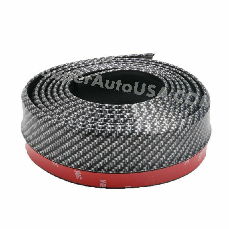 Universal Bumper Lip Splitter Body Spoiler Skirt Protector 100" (Carbon Fiber Print) - Image 4