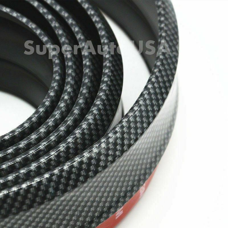 Universal Bumper Lip Splitter Body Spoiler Skirt Protector 100" (Carbon Fiber Print) - Image 5
