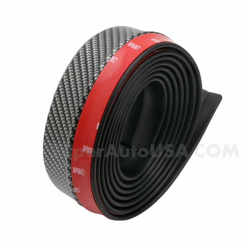 Universal Bumper Lip Splitter Body Spoiler Skirt Protector 100" (Carbon Fiber Print) - Image 6