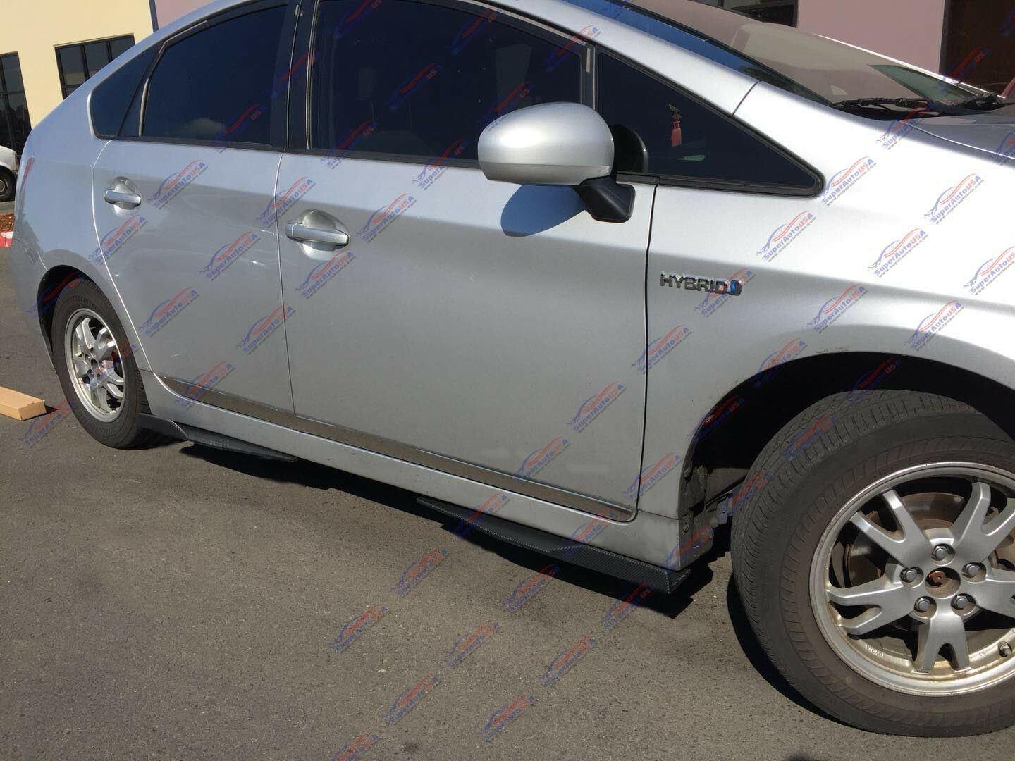 Universal Side Skirts Body Kit Rocker Panels Splitters Winglet Wings (Carbon Fiber Print, 4 pcs) - Image 5