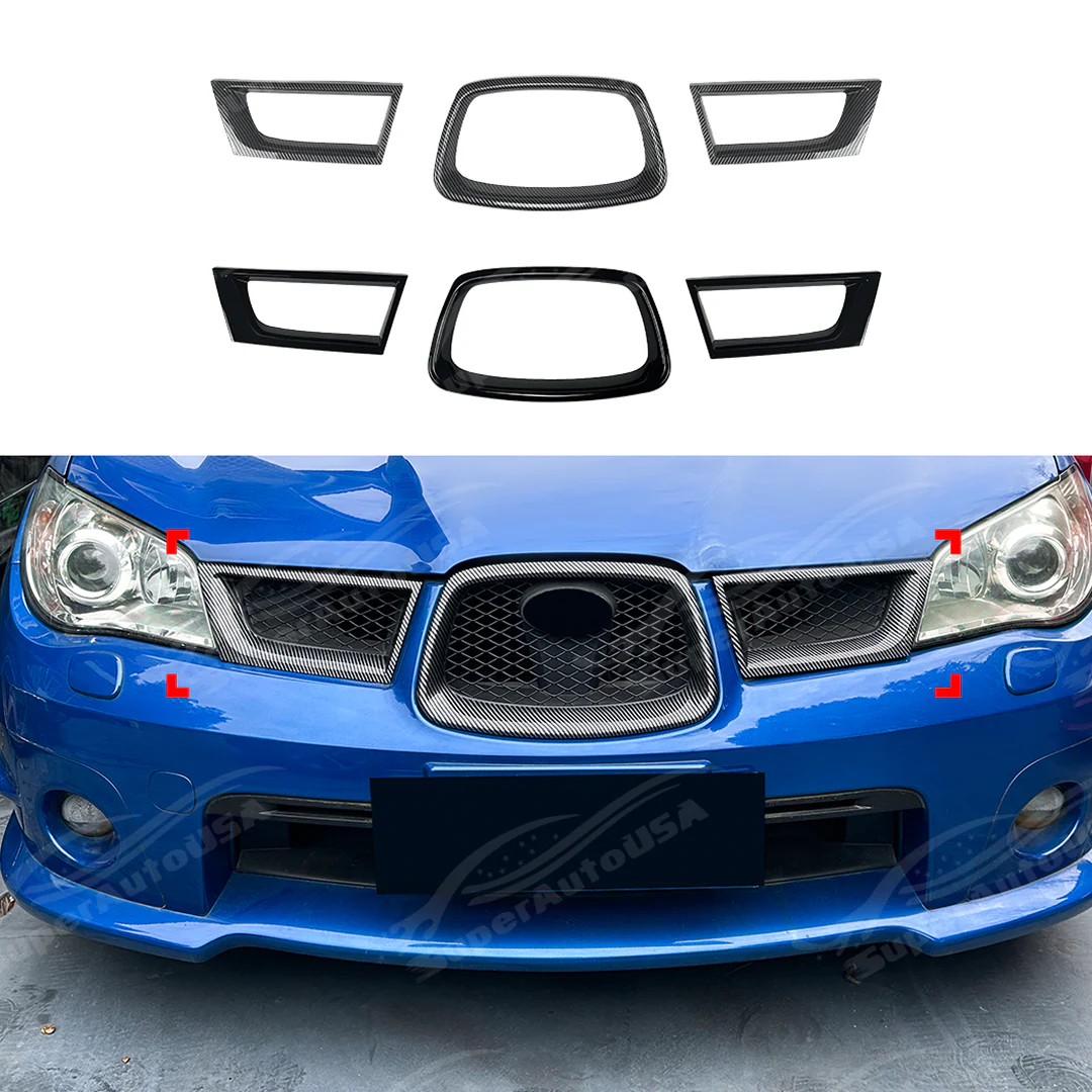 2006-2007 Subaru Impreza WRX STI - Front Grill Overlay Covers