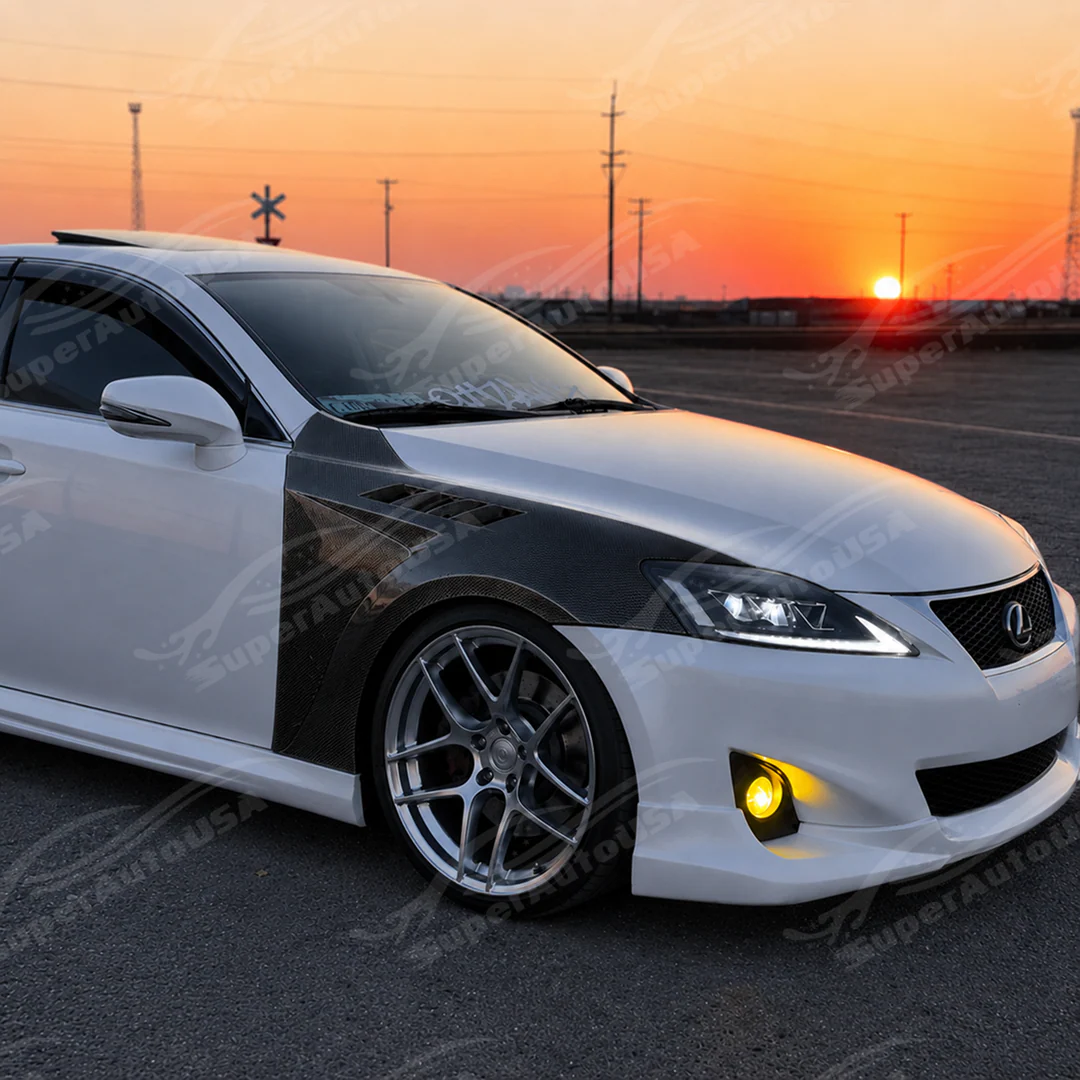 2014-2020 Lexus IS200t / IS250 / IS300 / IS350 - RCF-Style Vented Carbon Fiber Fenders - Image 7