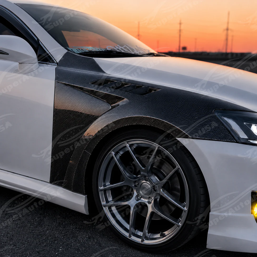 2014-2020 Lexus IS200t / IS250 / IS300 / IS350 - RCF-Style Vented Carbon Fiber Fenders - Image 8