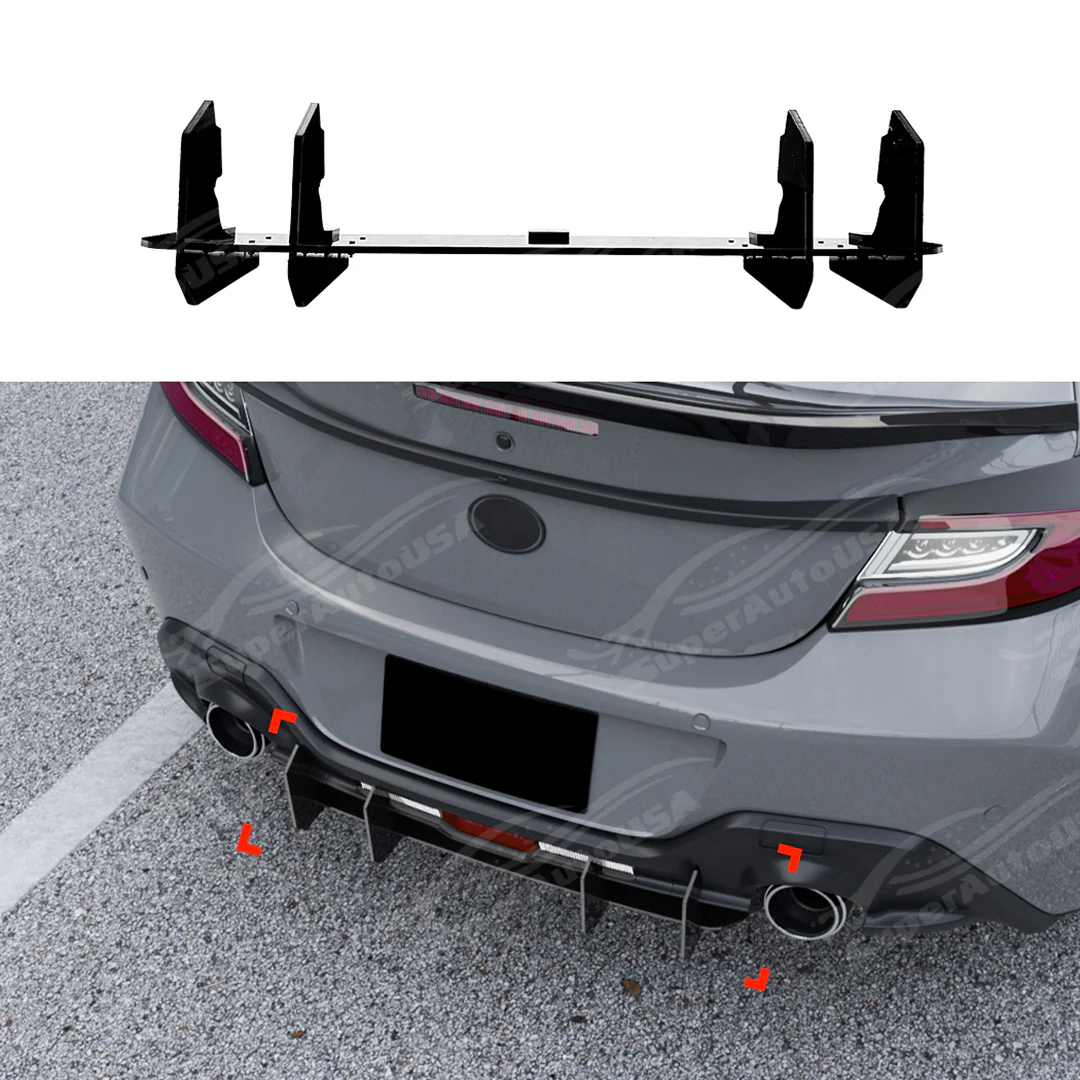 2022-2026 Toyota GR86 / Subaru BRZ  - V-Style Rear Bumper Shark Fin Diffuser Kit