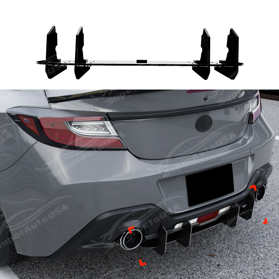 2022-2026 Toyota GR86 / Subaru BRZ  - V-Style Rear Bumper Shark Fin Diffuser Kit - Image 2