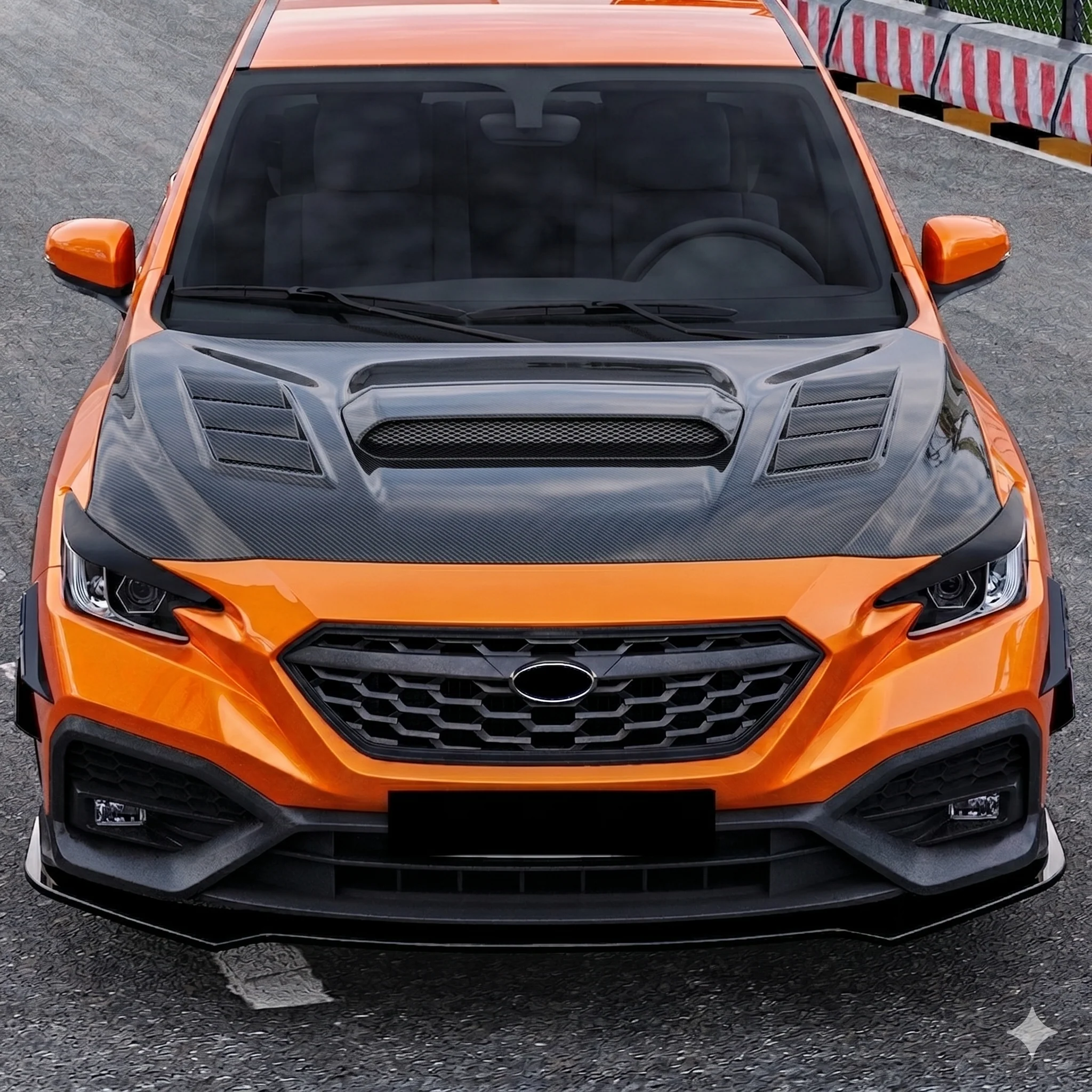 2022-2026 Subaru WRX VB - Carbon Fiber Hood - Vented VS Style - Image 9