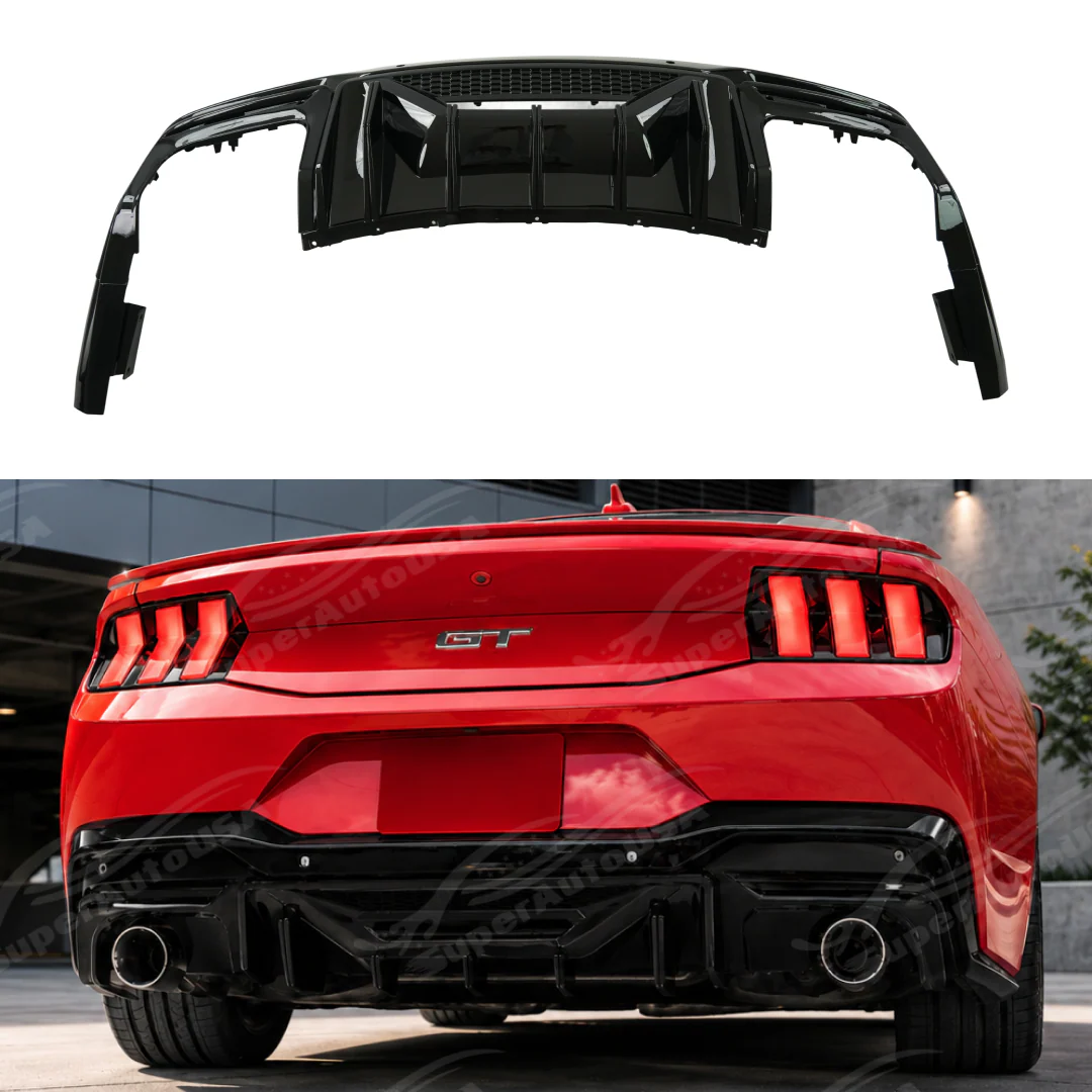 2024-2026 Mustang - Dark Horse Style Rear Bumper Diffuser Replacement & Corner Spats