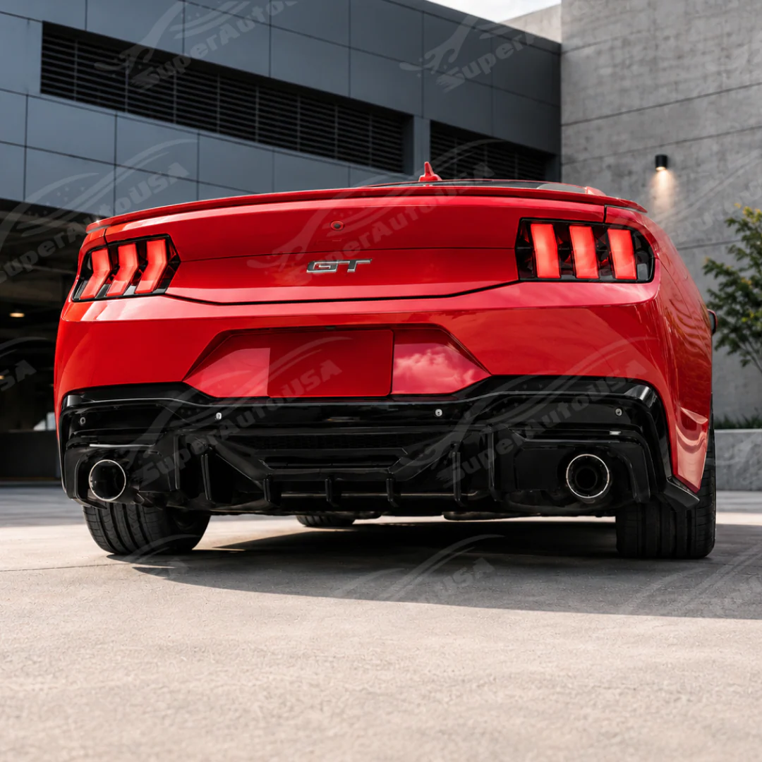 2024-2026 Mustang - Dark Horse Style Rear Bumper Diffuser Replacement & Corner Spats - Image 7