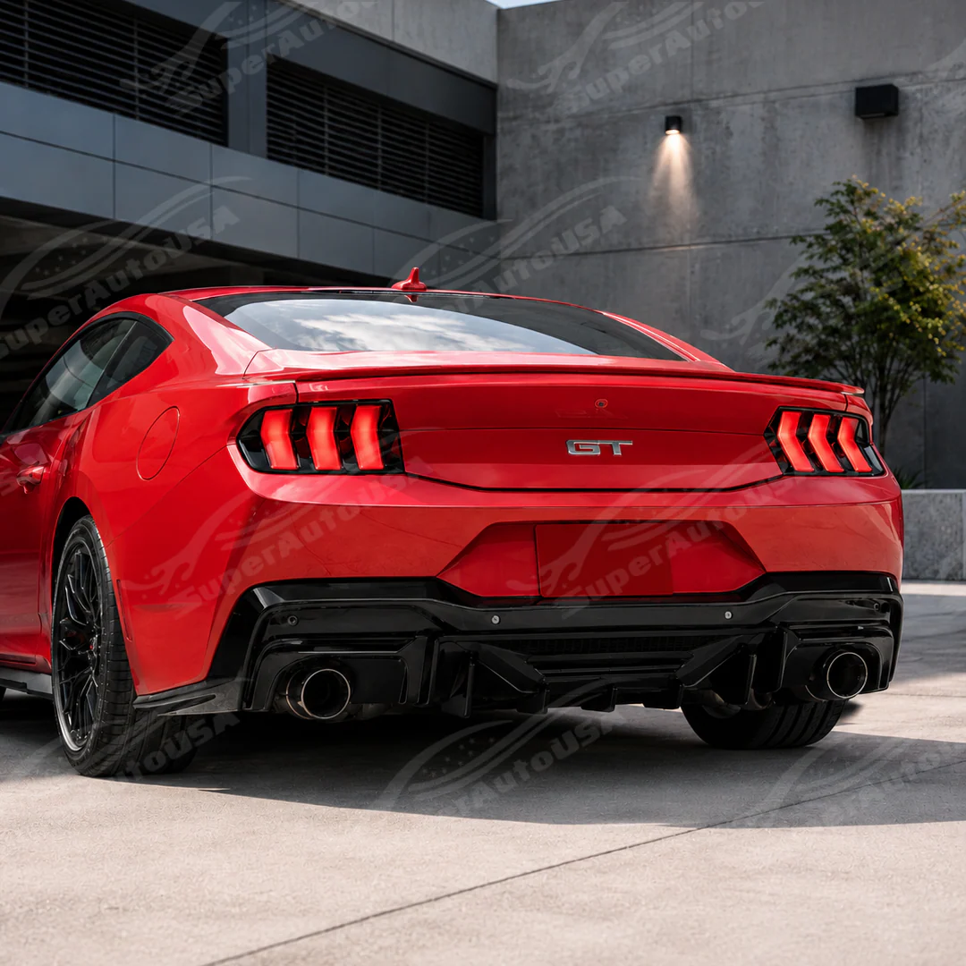 2024-2026 Mustang - Dark Horse Style Rear Bumper Diffuser Replacement & Corner Spats - Image 9