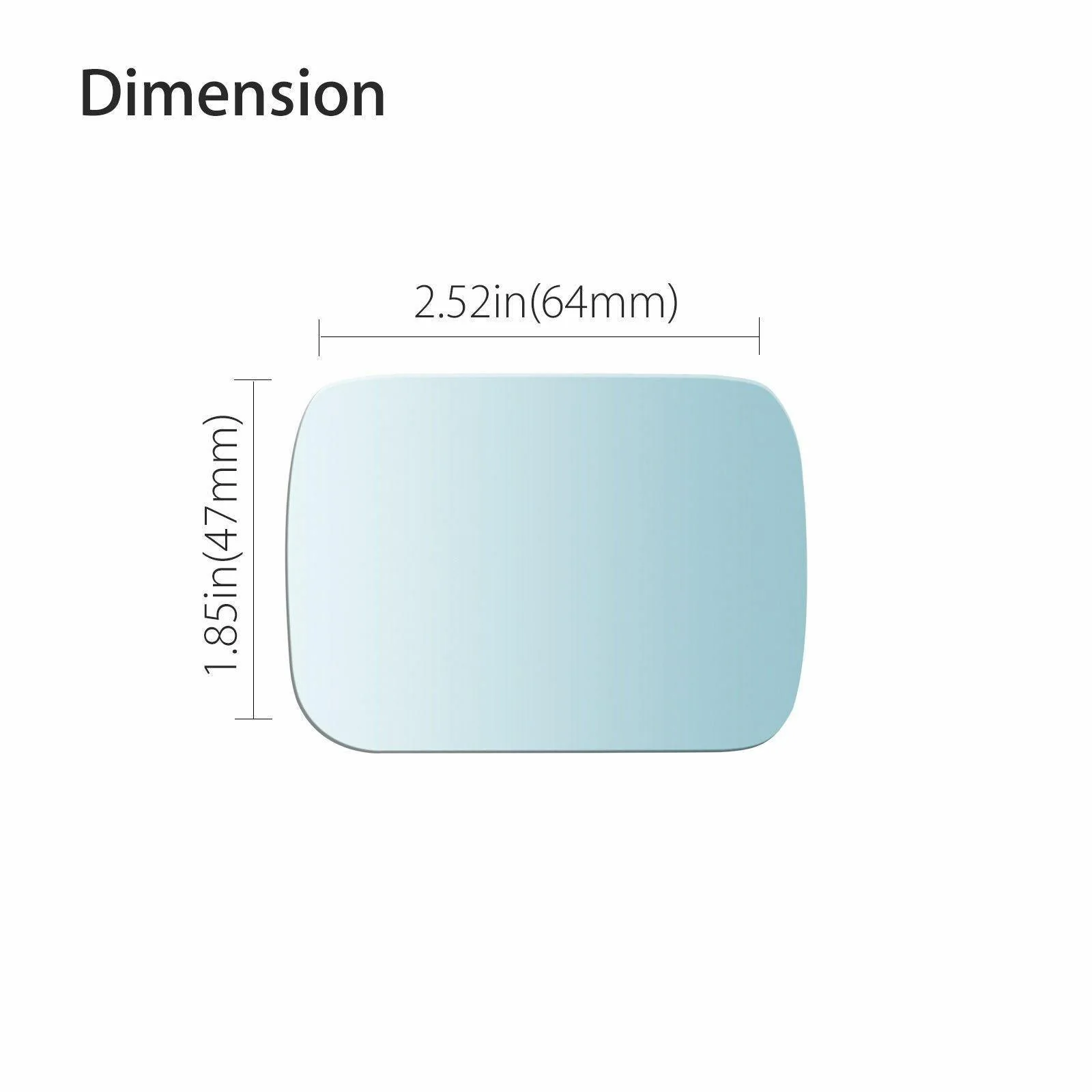 Universal 2PCS Blue Blind Spot Mirror Wide Angle Rear View Car Side Mirror Self Adhesive - Image 7