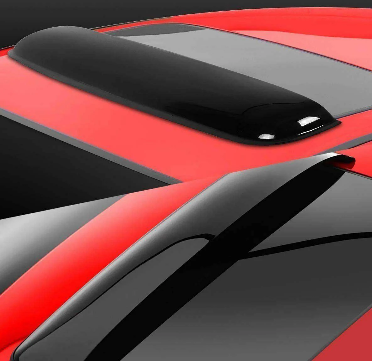 42" Smoke Tinted Sunroof Sun Rain Shades Window Visors Deflector - Image 3