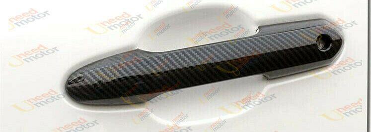 Fit 2019-2021 Toyota RAV4 Car Side Door Handle Cover Trim (Carbon Fiber Print, Smart Holes) - Image 2