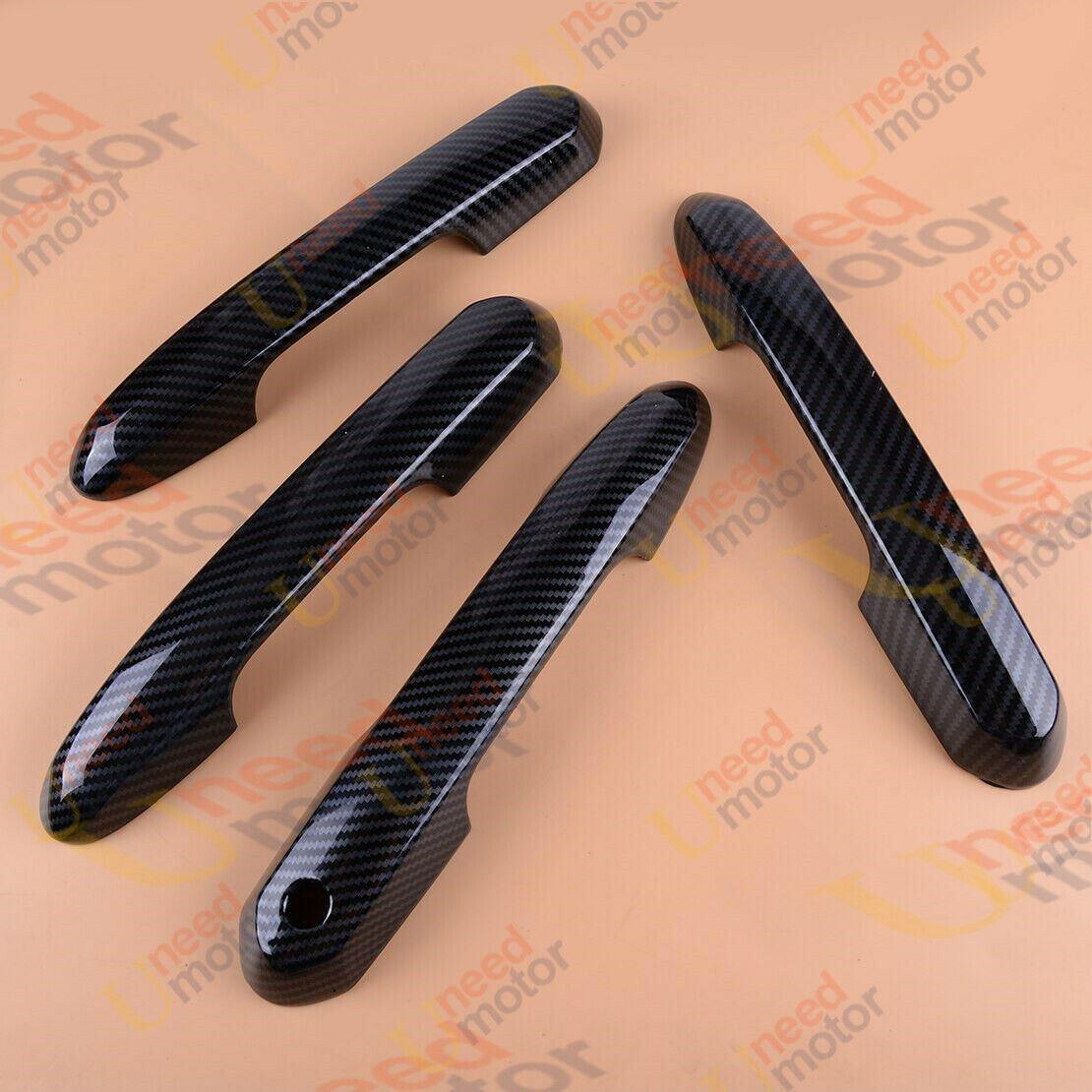 Fit 2019-2021 Toyota RAV4 Car Side Door Handle Cover Trim (Carbon Fiber Print, Smart Holes) - Image 5