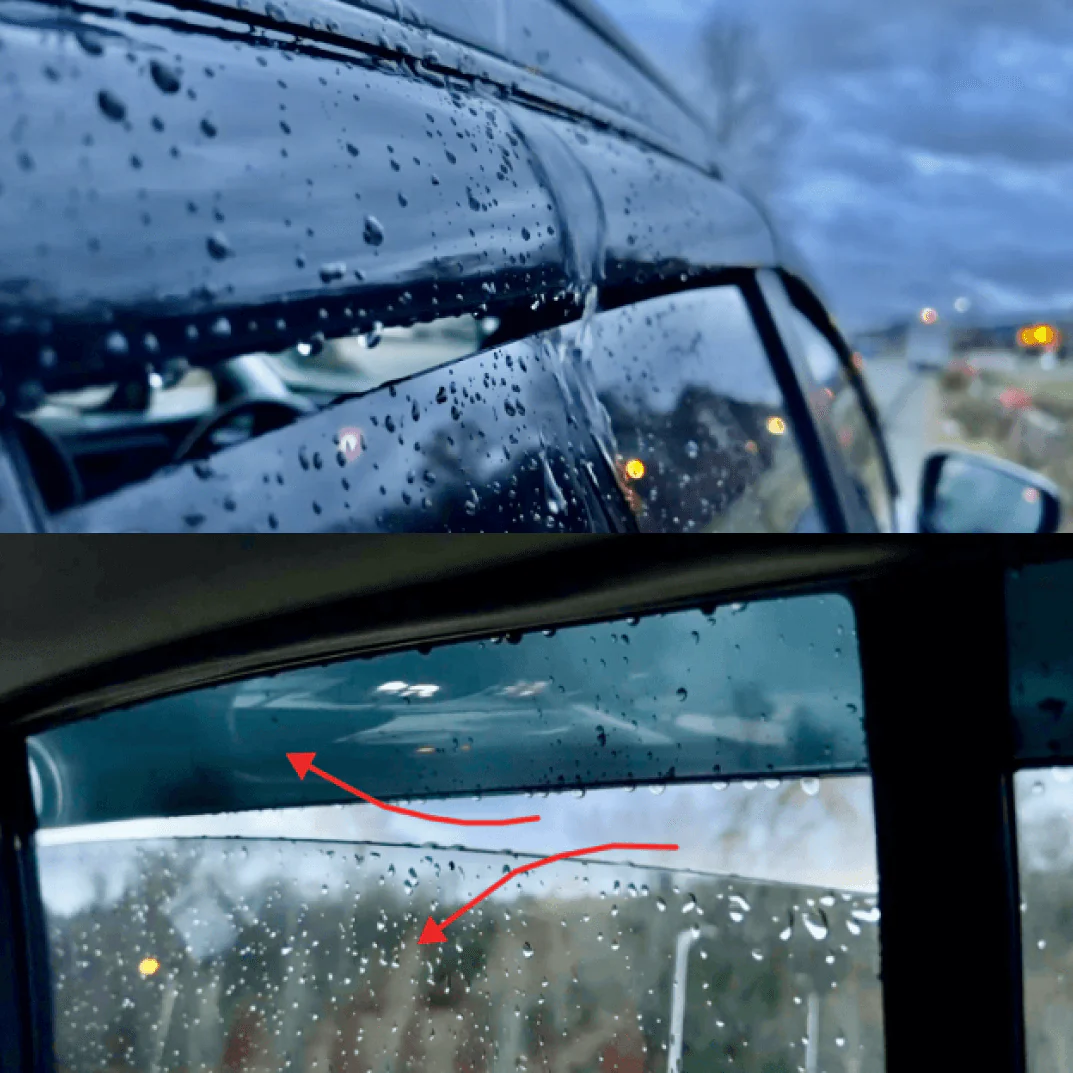 Fit 2017-2022 Nissan Rogue Sport Out-Channel Vent Window Visors Rain Sun Wind Guards Shade Deflectors - Image 3