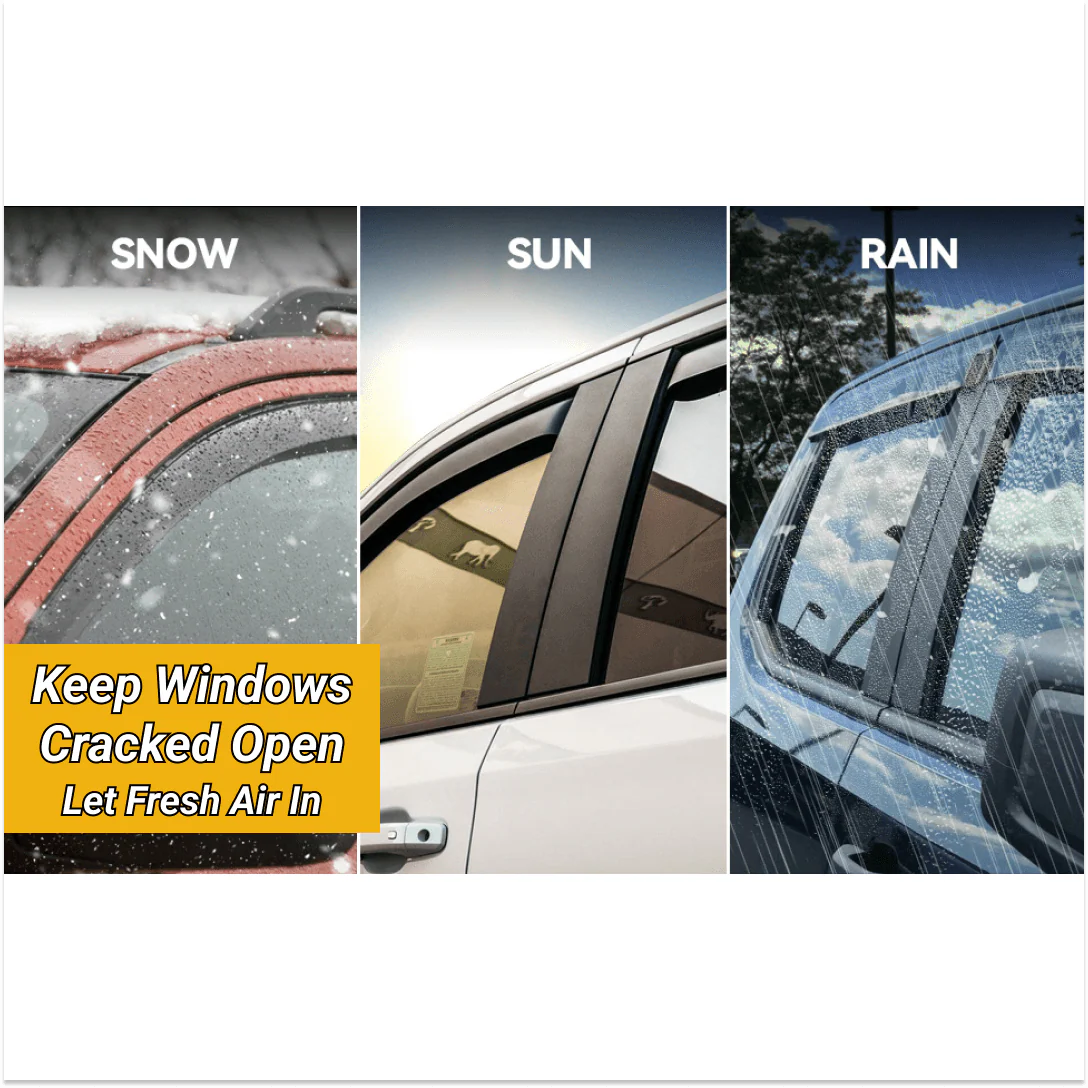 Fit 2017-2022 Nissan Rogue Sport Out-Channel Vent Window Visors Rain Sun Wind Guards Shade Deflectors - Image 6