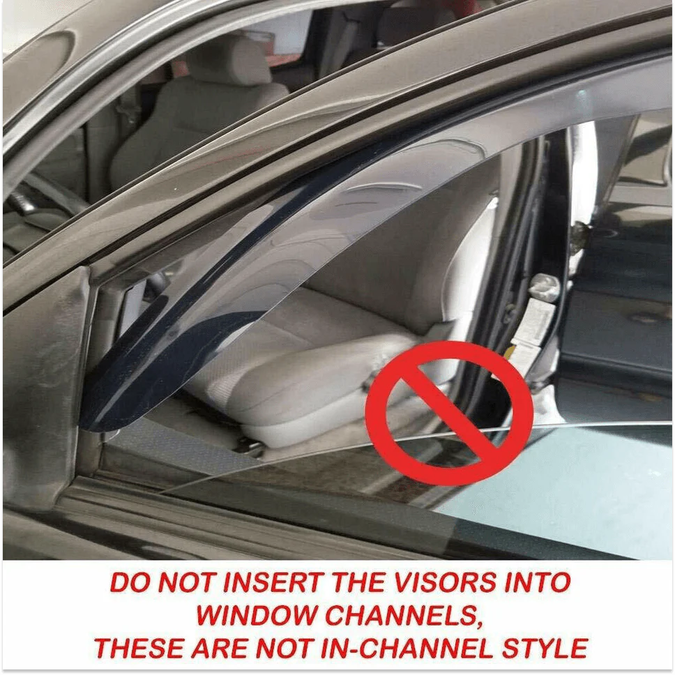 Fit 2017-2022 Nissan Rogue Sport Out-Channel Vent Window Visors Rain Sun Wind Guards Shade Deflectors - Image 8