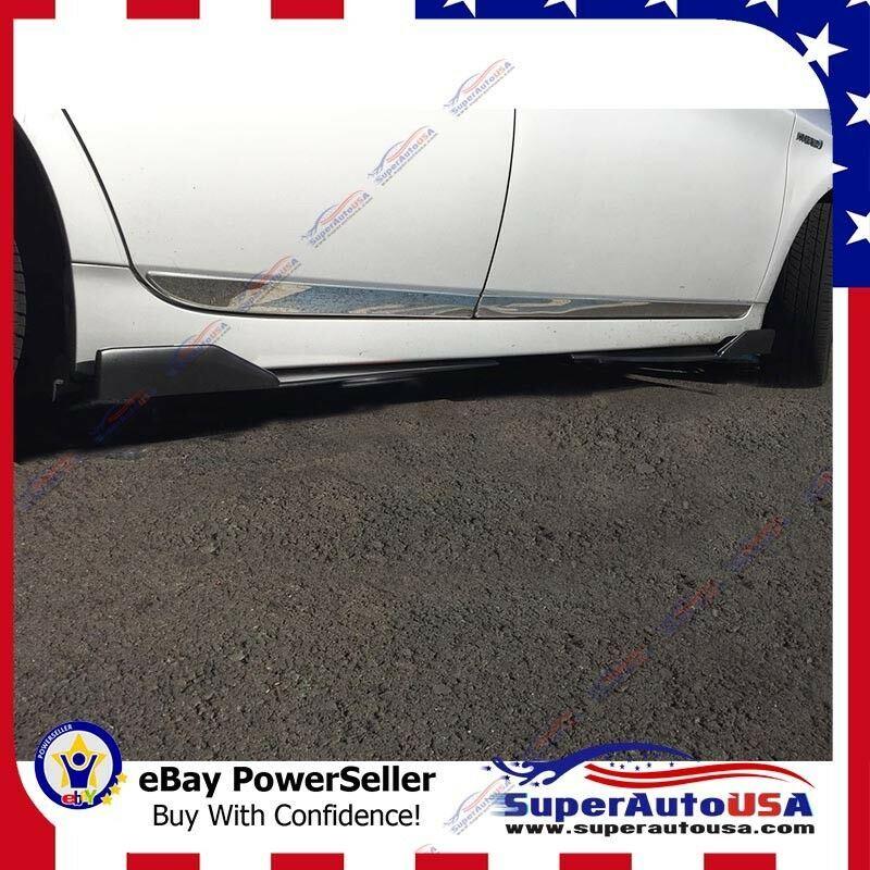 Universal Side Skirts Body Kit Rocker Panels Splitters Winglet Wings (Black, 4 pcs) - Image 2