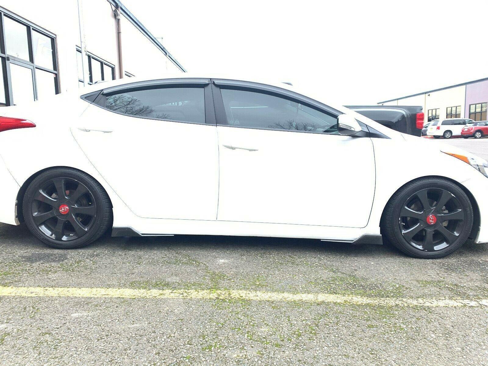 Universal Bottom Line Side Skirts Body Kit 45cm/ 17.7" (Carbon Fiber Print, 2 pcs) - Image 3