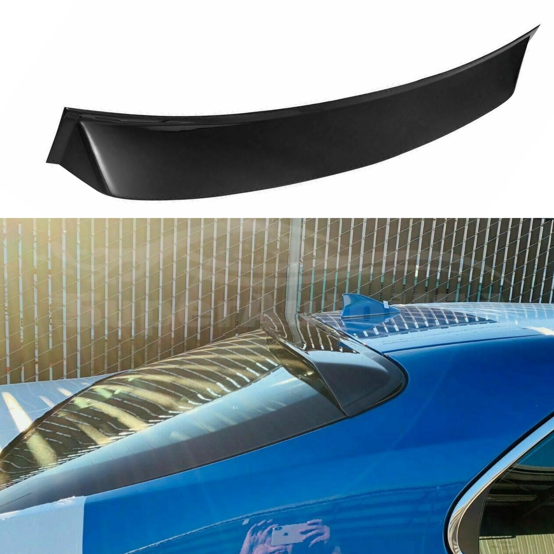 Fit 2012-2017 Toyota Camry ABS Black Rear Roof Window Visor Spoiler 3D JDM (Black)