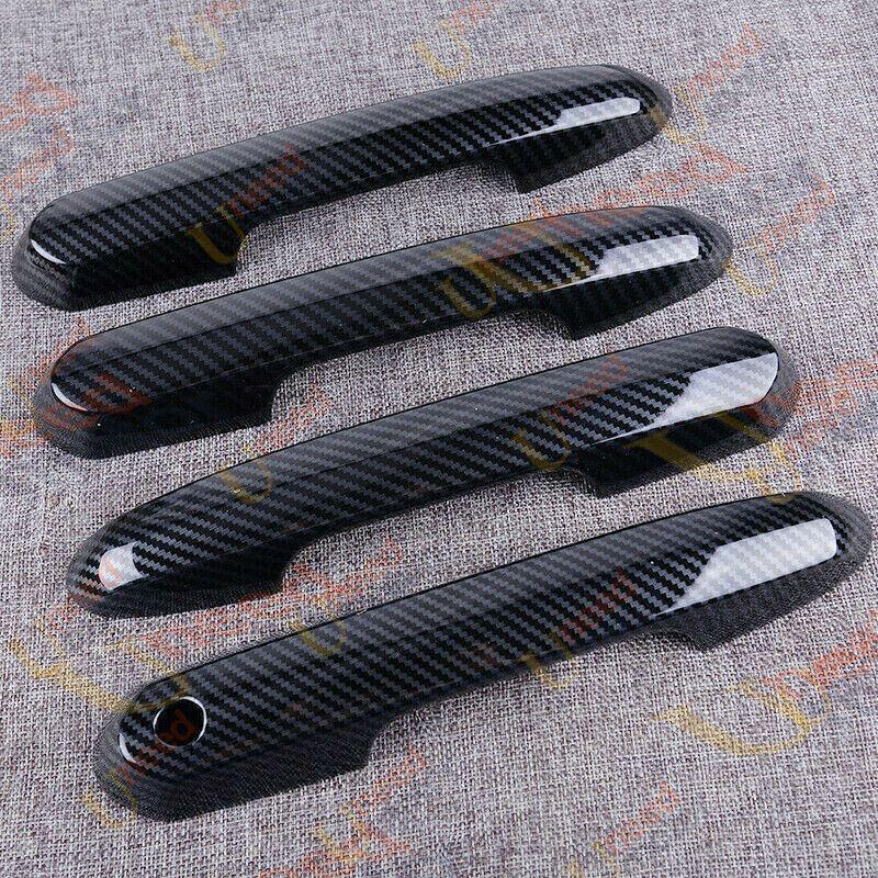 Fit 2019-2021 Toyota Highlander Car Side Door Handle Cover Trim (Carbon Fiber Print) - Image 7