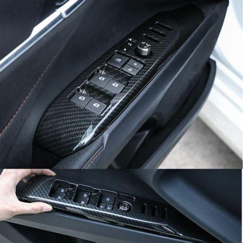Fit 2018-2023 Toyota Camry Window Lift Switch Button Panel Cover Trim (Carbon Fiber Print) - Image 3