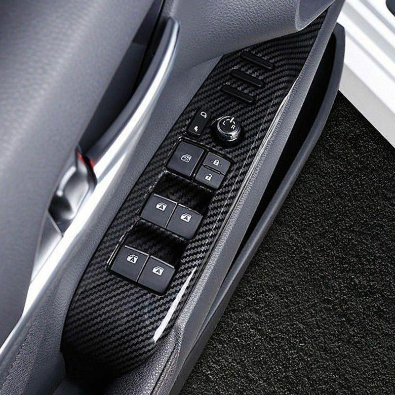 Fit 2018-2023 Toyota Camry Window Lift Switch Button Panel Cover Trim (Carbon Fiber Print) - Image 4