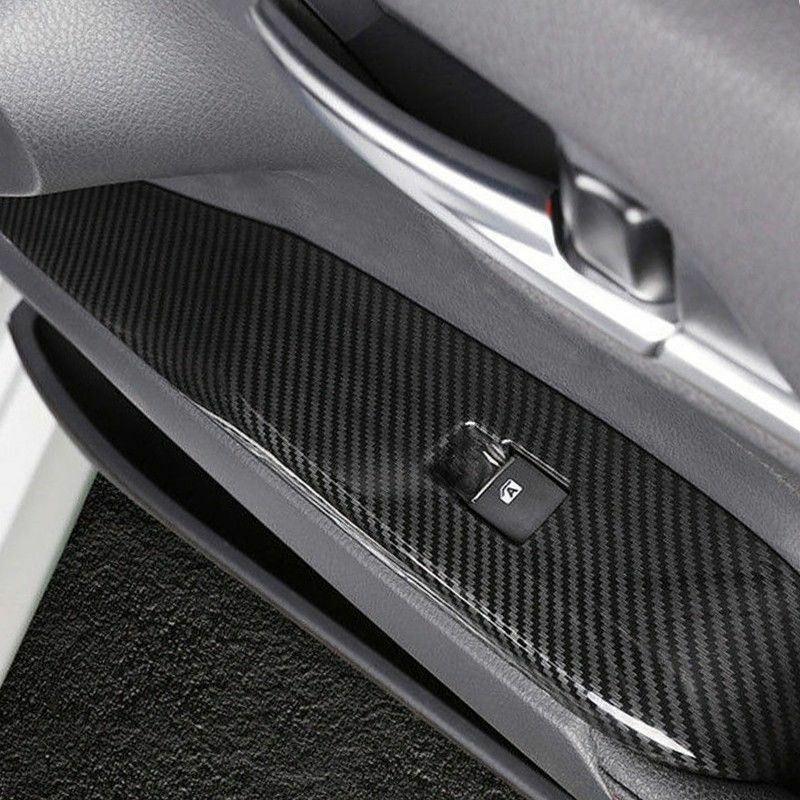 Fit 2018-2023 Toyota Camry Window Lift Switch Button Panel Cover Trim (Carbon Fiber Print) - Image 6