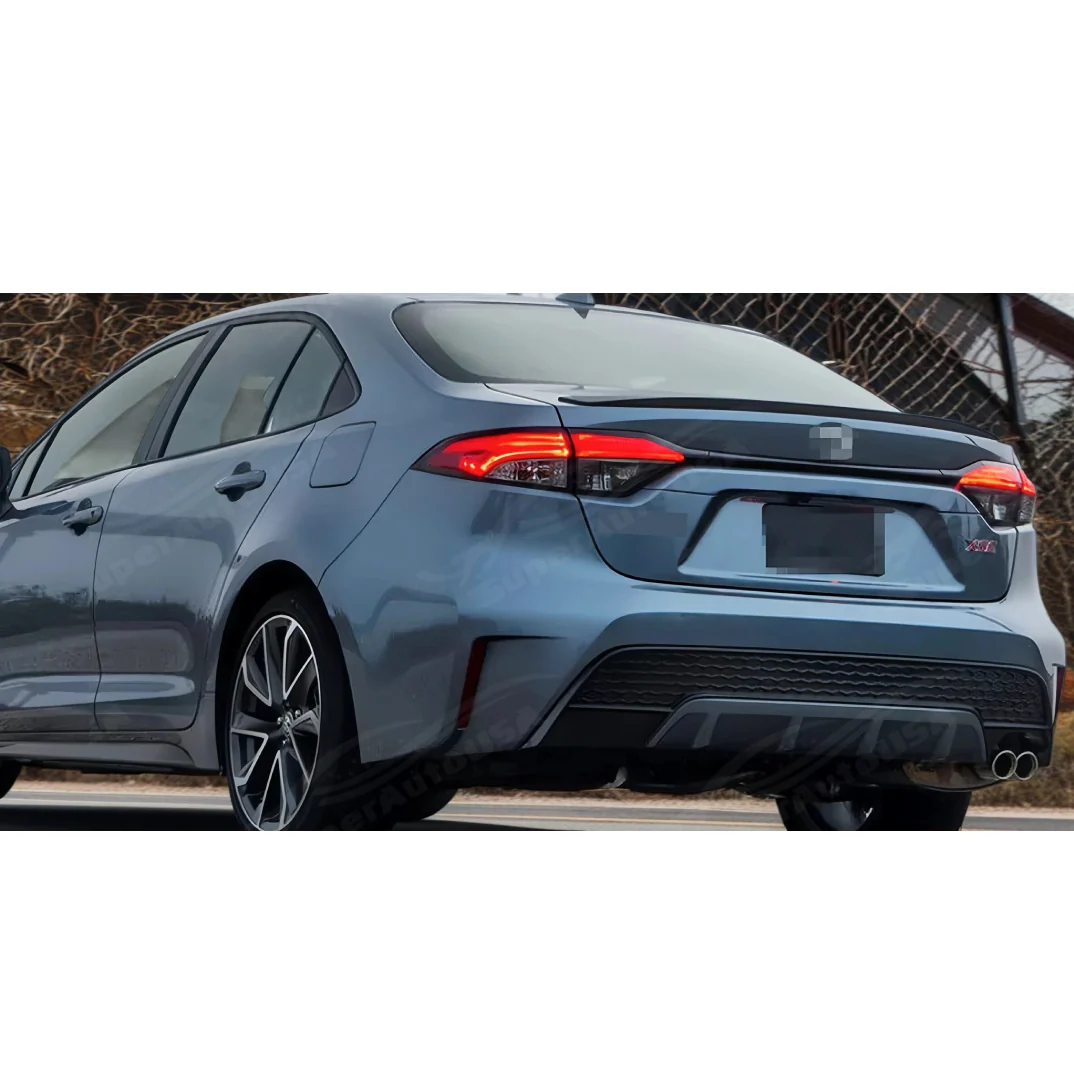 Black Rear Bumper Lower Honeycomb Covers 2PC For Toyota Corolla SE XSE 2020-2022 - Image 4