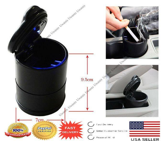 Universal LED Ashtray Auto Car Truck Ash Cylinder Holder Portable Vehicle Ashtray (Blue) - Image 8