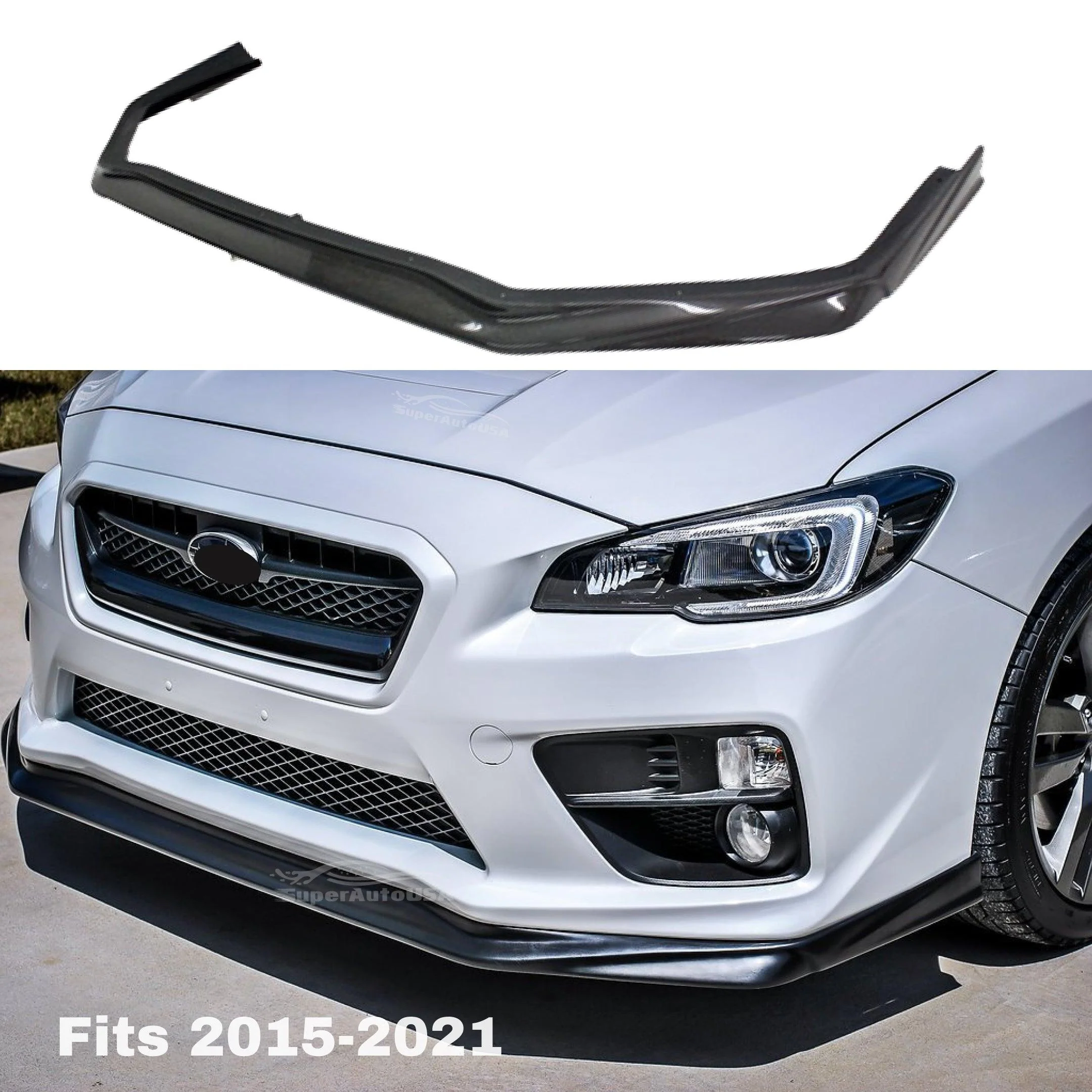 2015-2021 Subaru WRX STI VA -  Front Lip - Gloss Black - Image 5