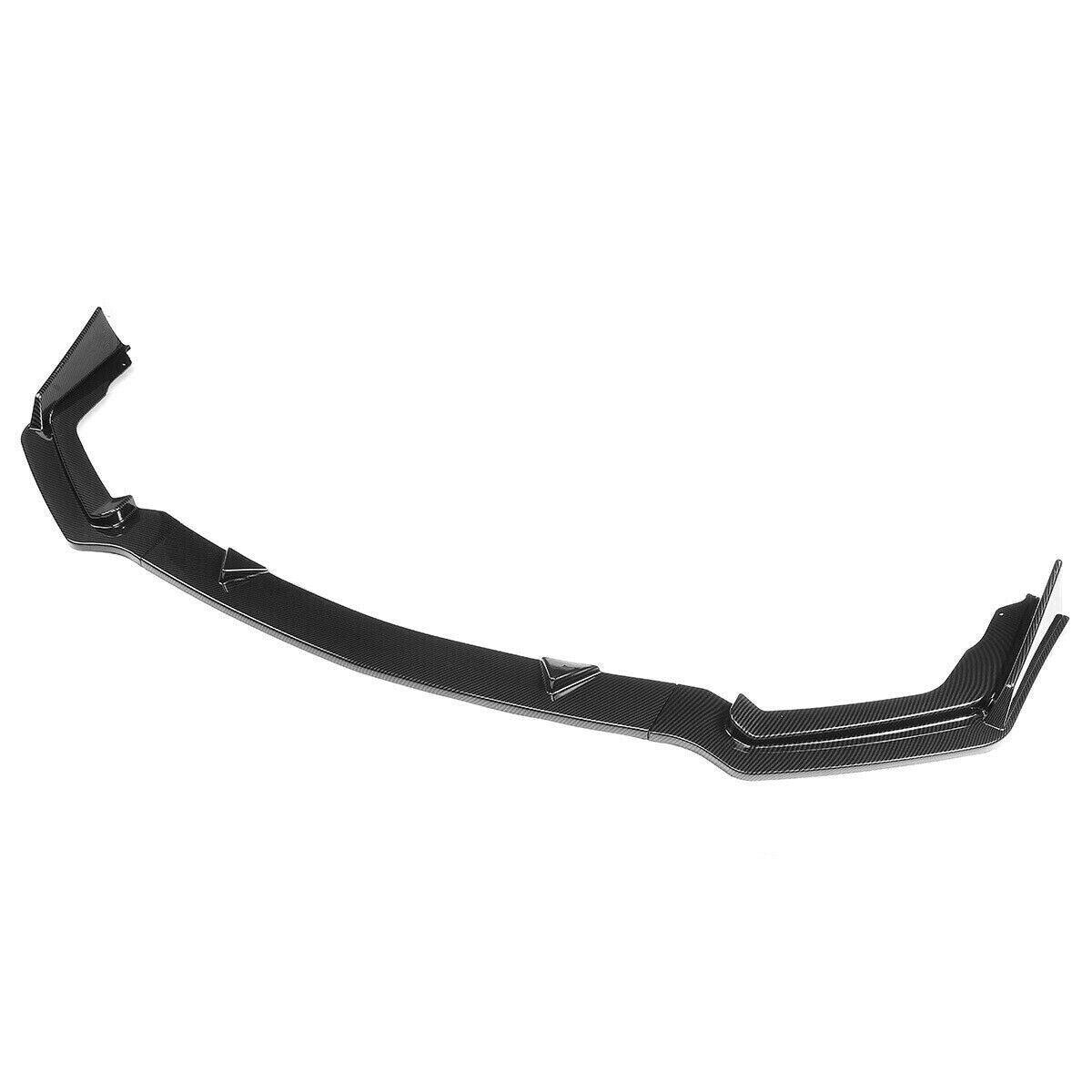 Fit 2014-2017 Infiniti Q50 Sedan Front Bumper Lip Spoiler Cover (Carbon Fiber Print) - Image 2