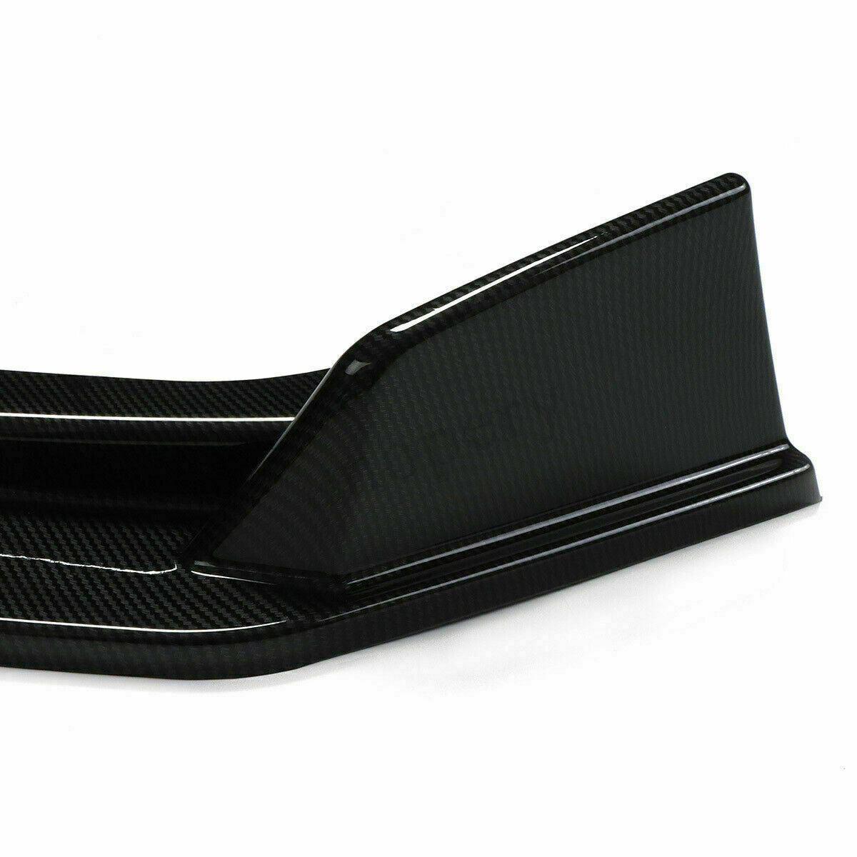 Fit 2014-2017 Infiniti Q50 Sedan Front Bumper Lip Spoiler Cover (Carbon Fiber Print) - Image 8