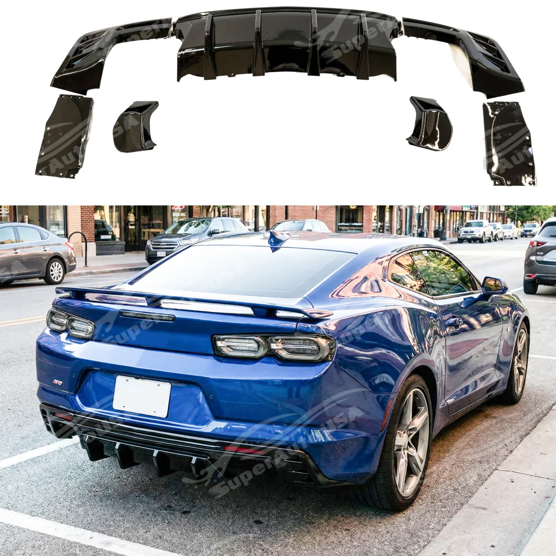 Carbon Fiber Print Rear Bumper Diffuser Lip For 2016-2024 Chevrolet Camaro - Image 13