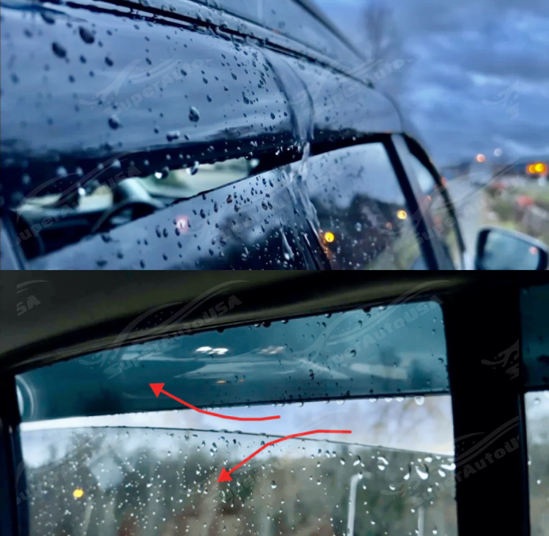 Carbon Fiber Print Trim Window Visor Shade Deflector For Subaru Forester 2014-2018 - Image 6