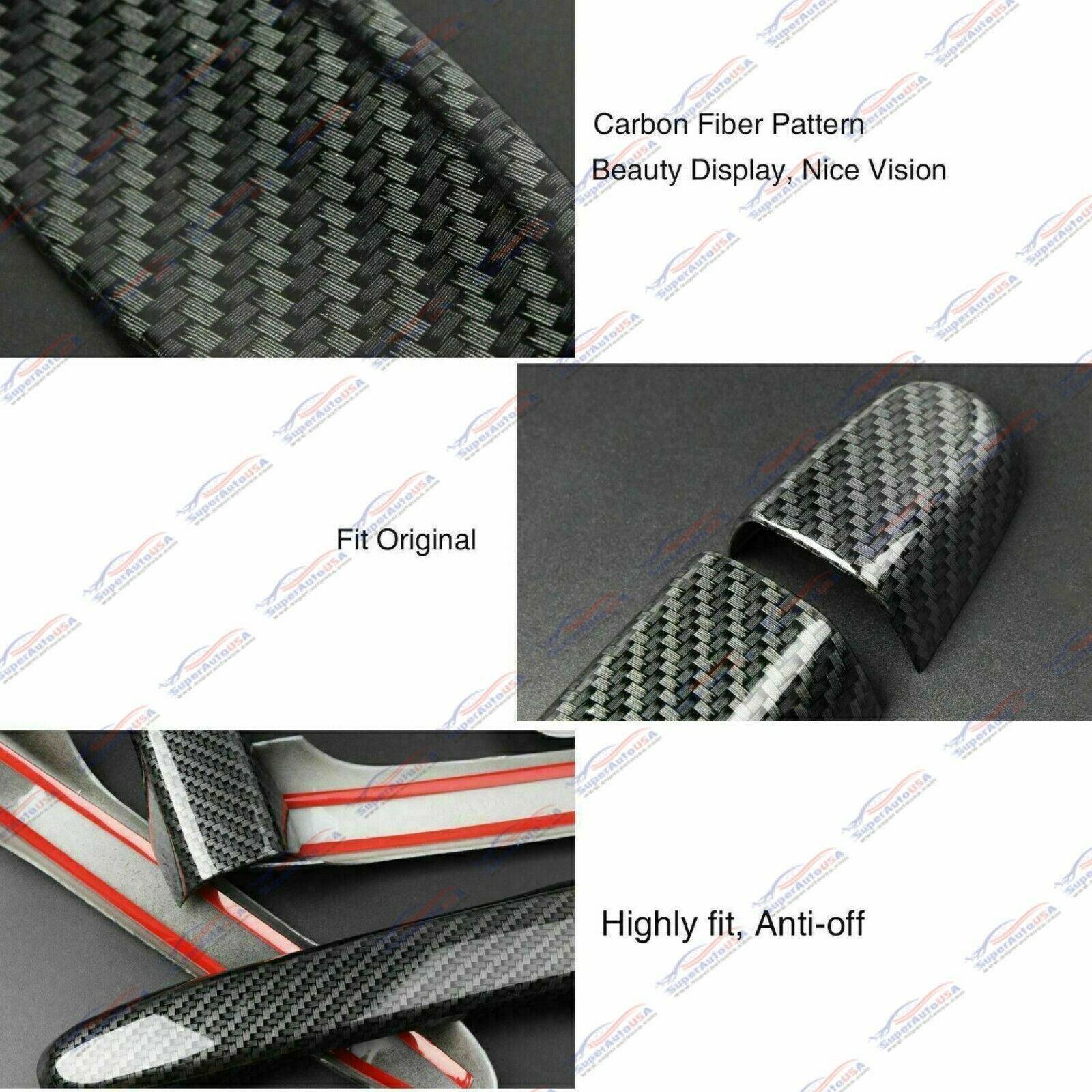 Fit 2012-2016 Honda CR-V CRV Driver Passenger Side Door Handle Covers Trim (Carbon Fiber Print, Smart Holes) - Image 3