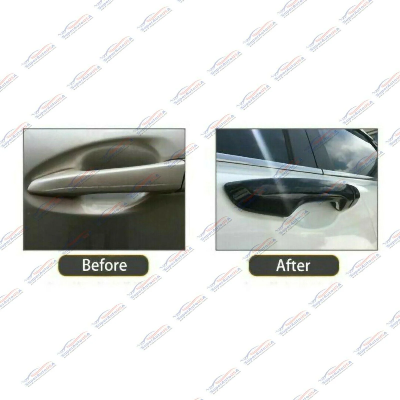 Fit 2012-2016 Honda CR-V CRV Driver Passenger Side Door Handle Covers Trim (Carbon Fiber Print, Smart Holes) - Image 5