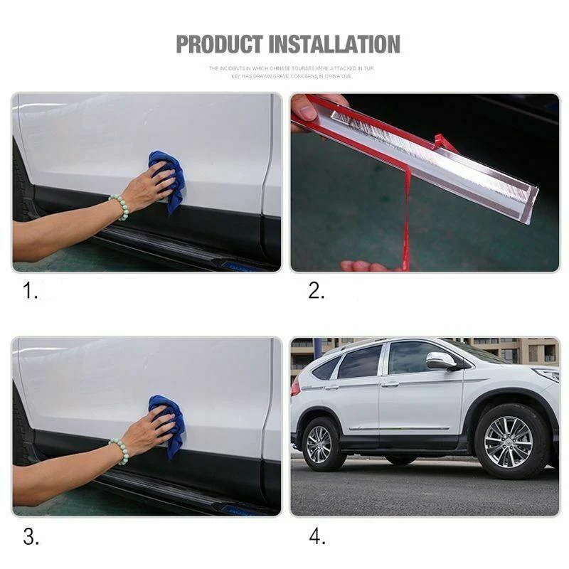 Fit 2012-2016 Honda CRV Side Body Door Molding Lid Cover Trim Plate Kit (Chrome) - Image 4