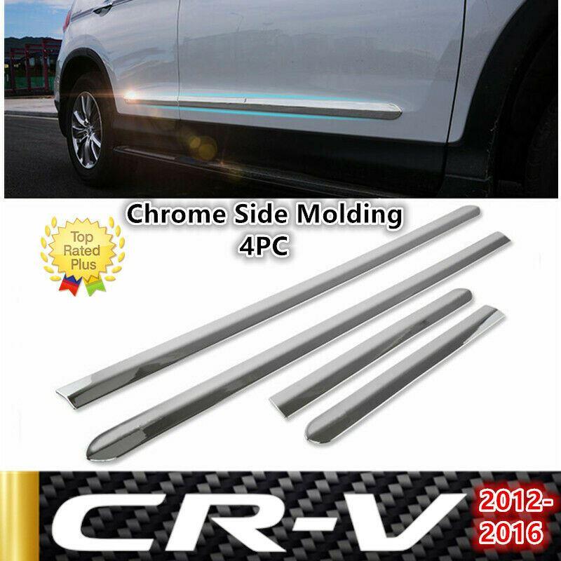 Fit 2012-2016 Honda CRV Side Body Door Molding Lid Cover Trim Plate Kit (Chrome) - Image 6