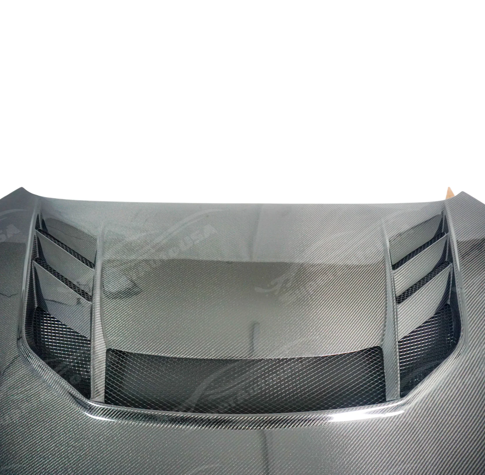 2015-2021 Subaru WRX STI VA - Carbon Fiber Hood - Reverse Scoop (FOR FMIC) - Image 11