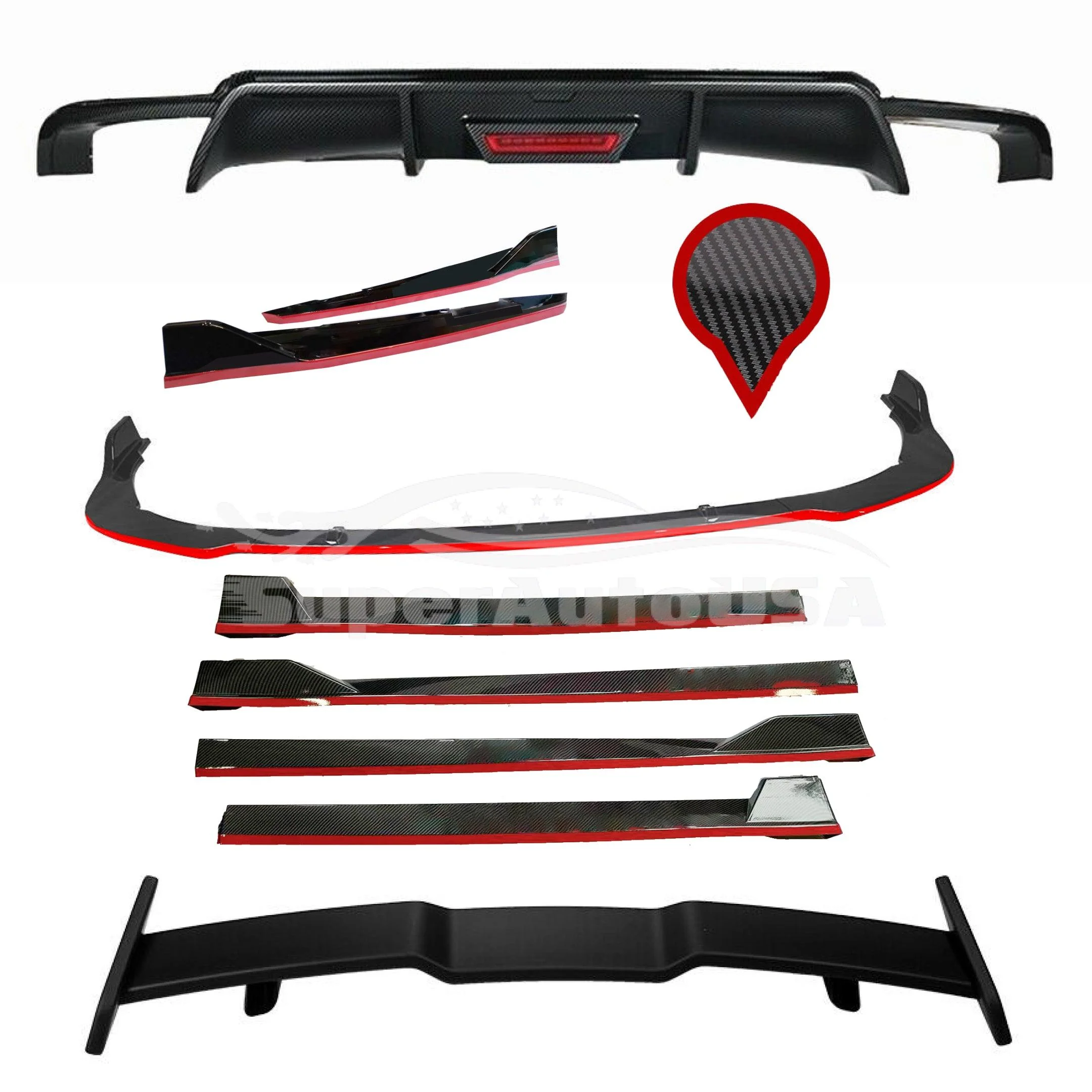 Full Body kit Set - LED Light Fits Toyota Camry 2018-2024 - Image 20