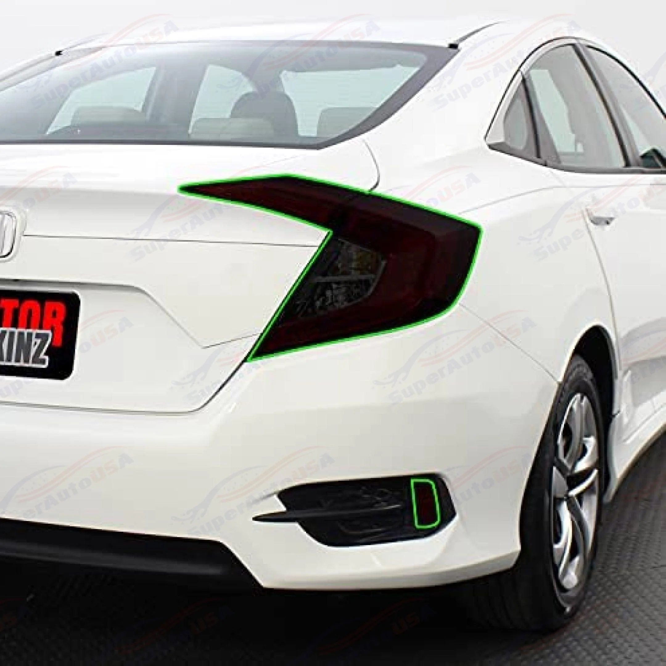 Fits 2016-2021 Honda Civic Sedan Taillights Light Left Right Covers Reflectors - Image 2