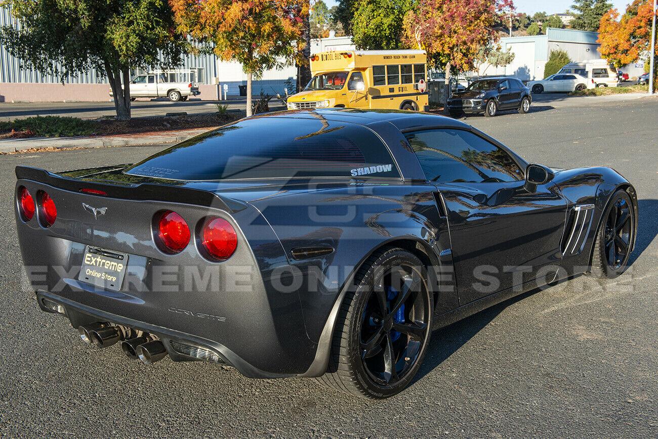 For 2005-2013 Chevrolet Corvette C6 | ZR1 Extended Style Rear Trunk Wing Spoiler (Glossy Black) - Image 3