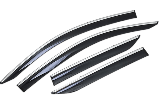 Chrome Trim Rain Guards Shade Window Visors For Forte 2019-2024 - Image 2