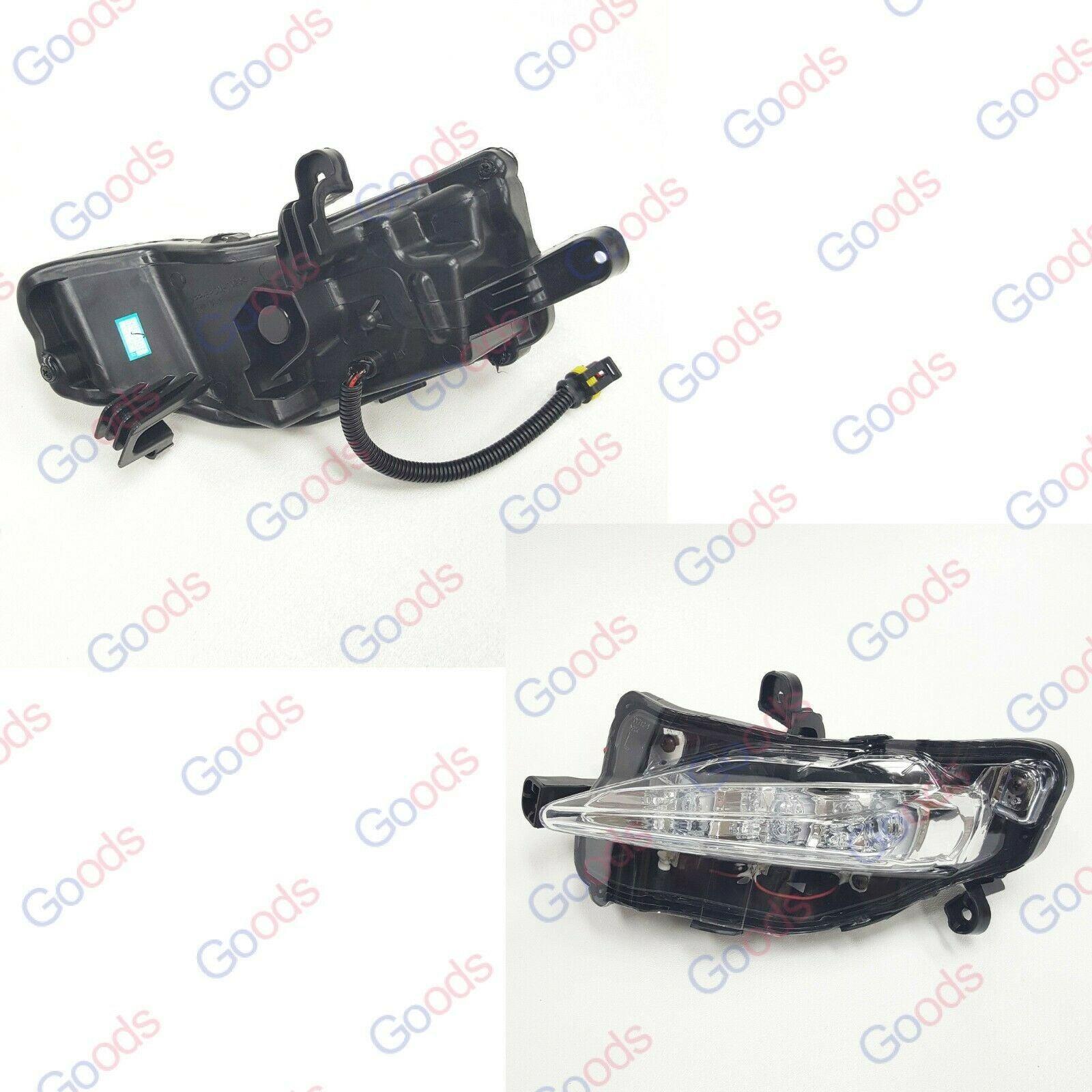 Fit 2017-2019 Toyota Corolla L LE XLE DRL Accent Front Fog Light LED Driving Lamp & Bezel - Image 4