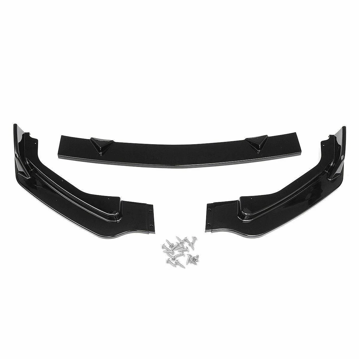 Fit 2014-2017 Infiniti Q50 Base Premium Front Bumper Lip Spoiler Splitter (Gloss Black) - Image 9