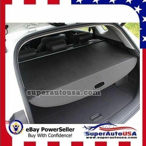 For Hyundai Santa Fe Sport 2017-2018 Luggage Rear Trunk Retractable Tonneau Cargo Cover and Free Net (Black) - Image 10