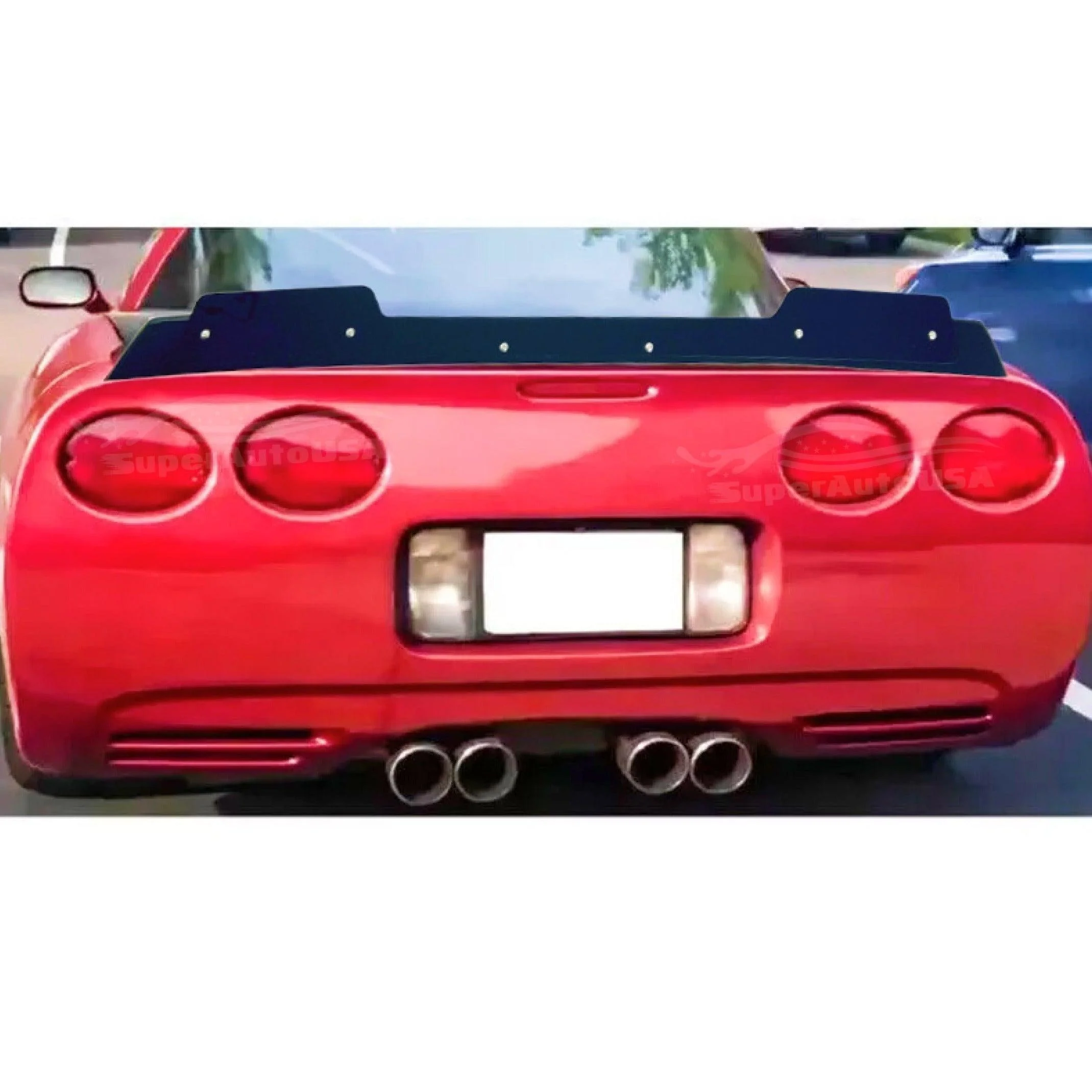 Fit 1997-2004 Chevrolet Corvette C5 ZR1 Style Extended  Rear Trunk Wing Spoiler With Removable Gurney Flap - Image 6